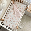 Set lenjerie de schimb pentru patut bebe 3 piese Unicorni roz (3)